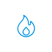 icon illustration of a blue flame